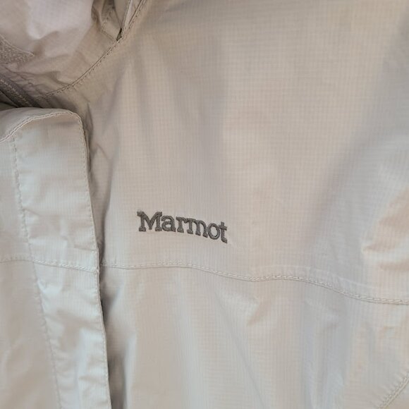 Marmot PreCip Eco Women’s M Light Grey Waterproof Rain Jacket Shell - Picture 2 of 8